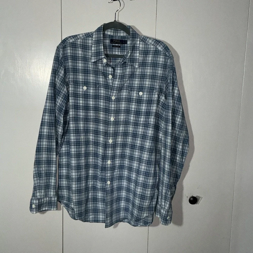 Polo Ralph Lauren Plaid Mens Large Shirt 24x29